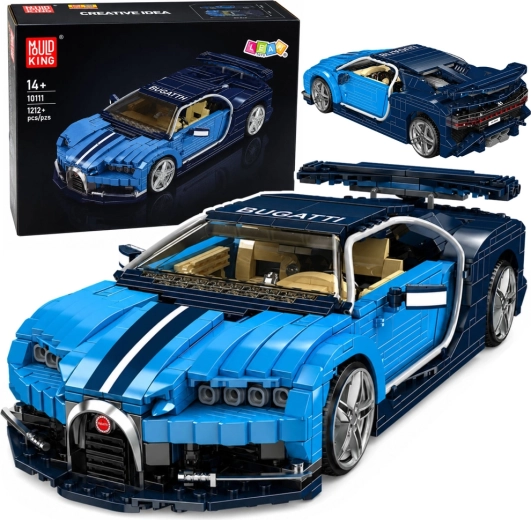 Bugatti kék sportautó építőkészlet (1212 db)