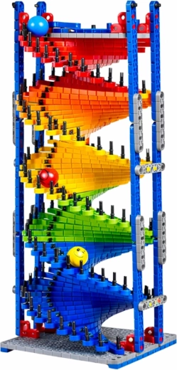 Kétpályás hélix golyóversenyekhez