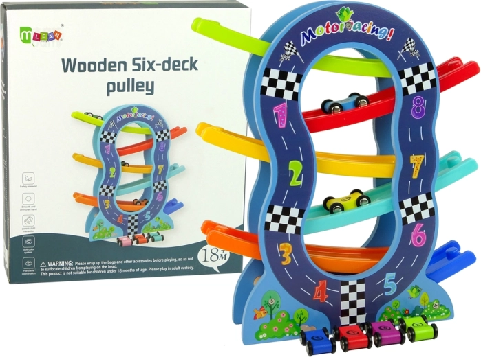 Fából készült Versenypálya 6 Szinttel