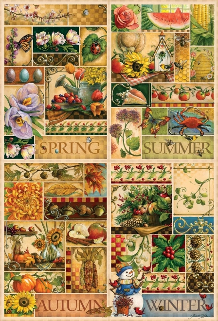 Puzzle "Négy évszak" 2000 darab Cobble Hill