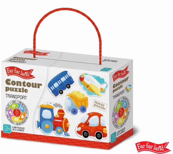 Puzzle közlekedési eszközök Far Far Land gyermekeknek