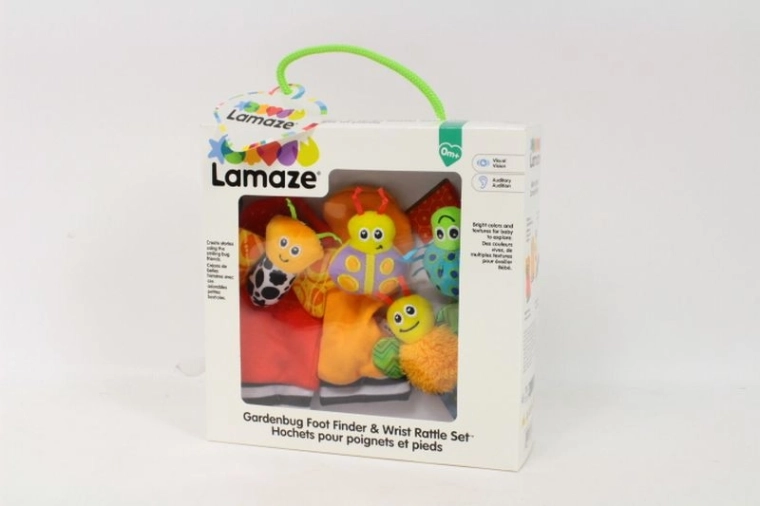 TOMY Lamaze csörgők kézre és lábra (zokni- és csuklópánt szett)