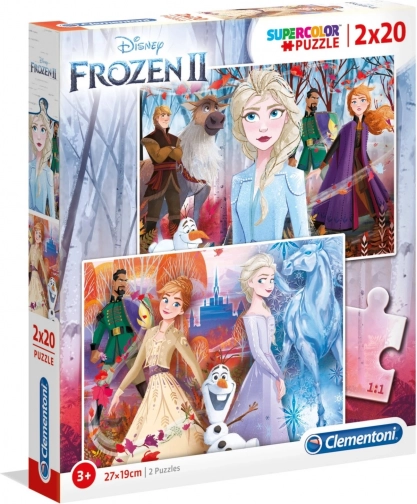 Puzzle 2x20 Szuper Színes Jégvarázs 2