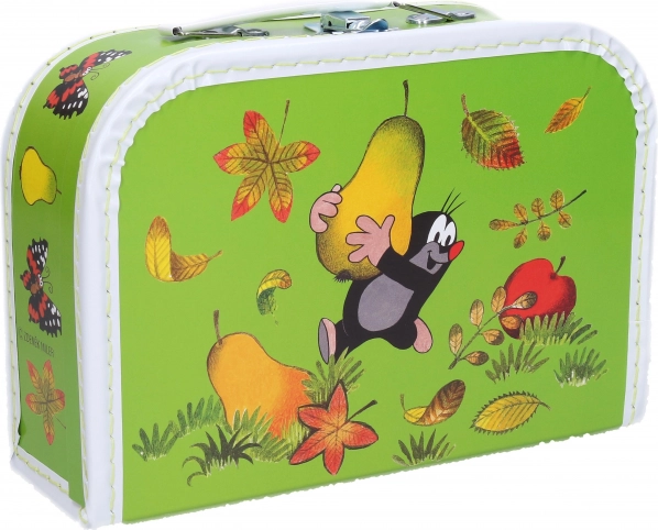 Gyerek bőrönd Kisvakond világoszöld 25 cm
