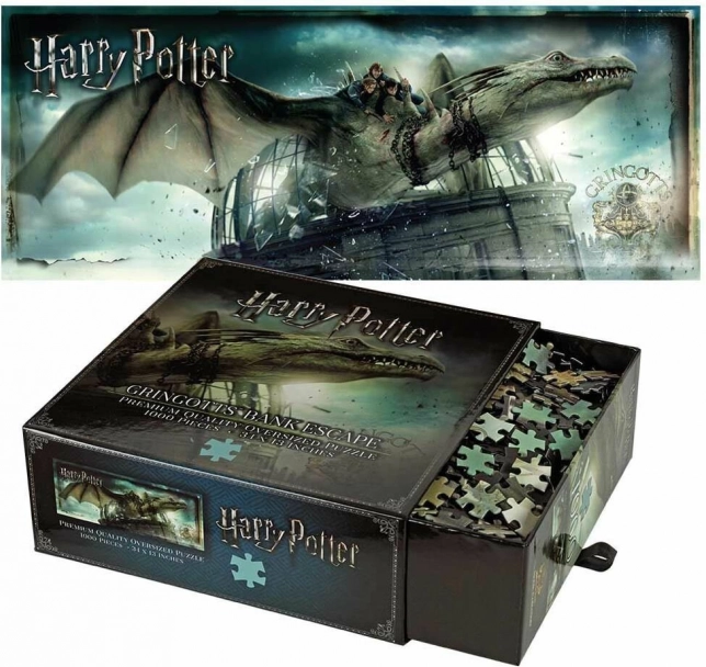 Harry Potter puzzle Szökés a Gringotts Bankból 1000 darab