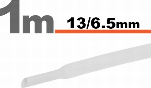 Fehér zsugorcső 13/6,5 mm
