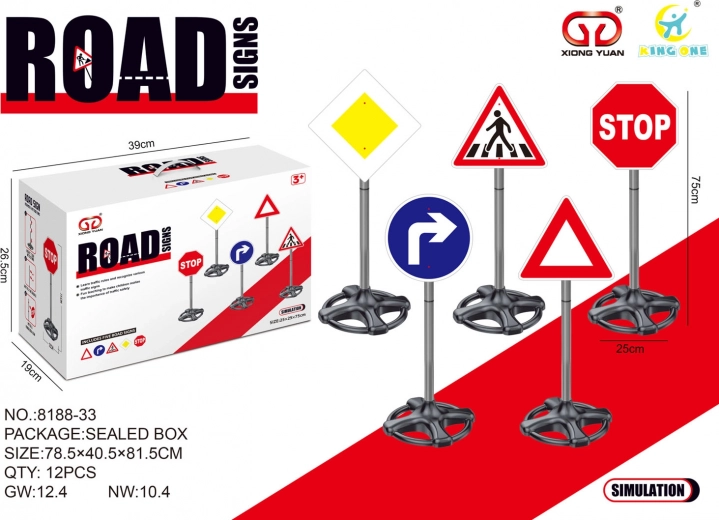 Mega gyerek közlekedési tábla készlet