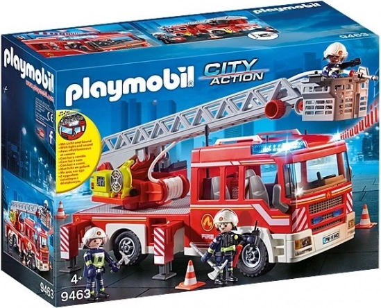 playmobil city action tűzoltóautó kihúzható létrával
