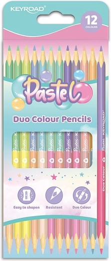 Keyroad Duo Pastel háromszögletű pasztell ceruzák 12 db