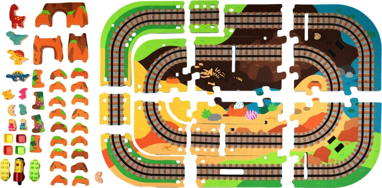 3D Dino park puha EVA habból