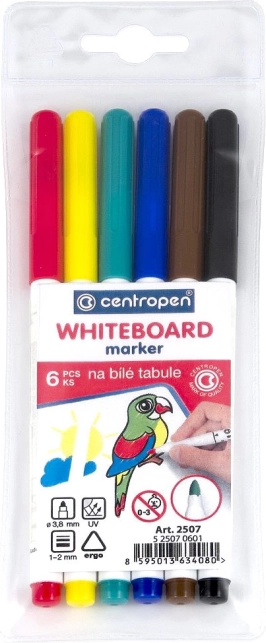 CENTROPEN fehértáblamarkerek – 6 darabos készlet