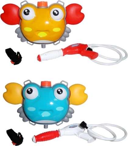 Vízpisztoly hátizsákos tartállyal, rák alakban