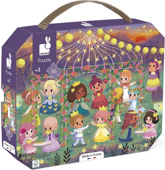 Puzzle bőröndben hercegnők 36 darabos