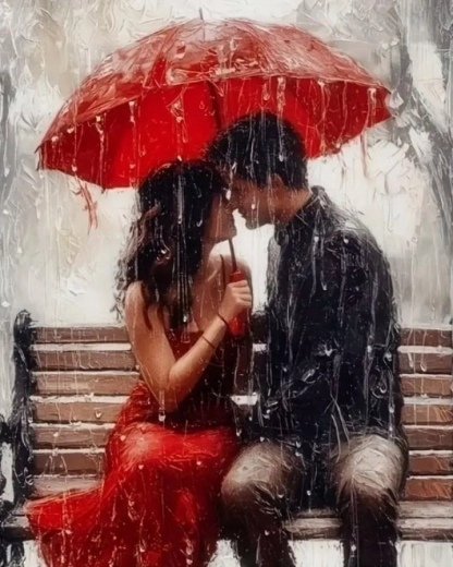 Gyémántszemes festés – Szerelem minden időben 30 × 40 cm