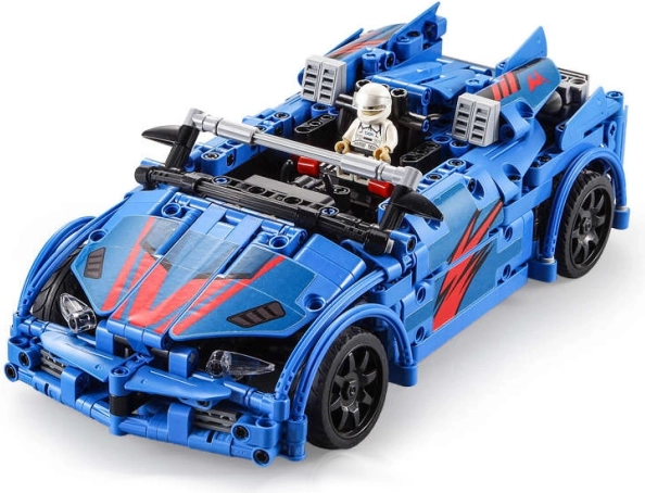 CADA távirányítós versenyautó építőkészlet, 585 elem, katapultálható üléssel