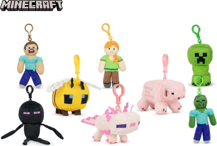 Minecraft plüss kulcstartó 12 cm
