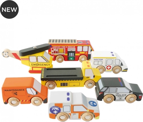 Le Toy Van mentőjármű készlet helikopterrel