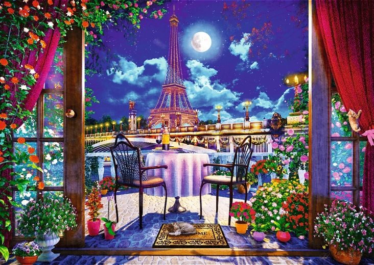Puzzle Trefl Premium Plus: Éjszakai Párizs, 1000 darab