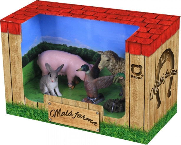 Farmakészlet gazdával és állatkákkal – 5 figura + kiegészítők – MOJE MALÁ FARMA