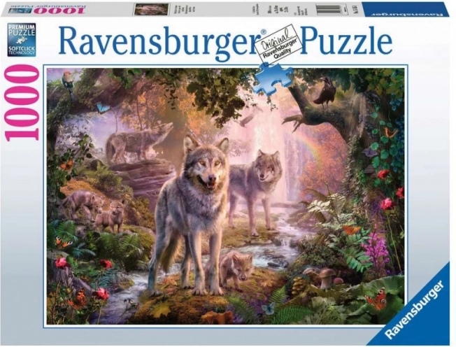 Ravensburger 1000 darabos puzzle – nyári farkascsalád