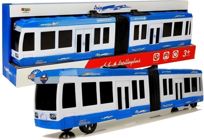 Csuklós busz lendkerekes hajtással – kék