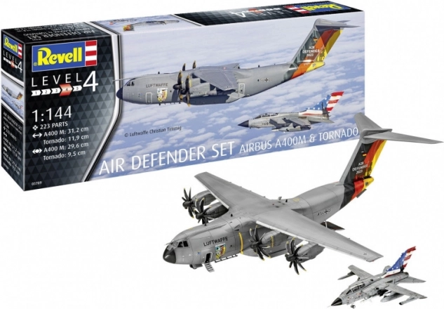 Air Defender repülőgép‑makettkészlet 1/144 – AIRBUS A400M és TORNADO