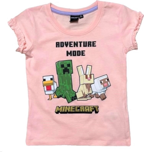 Rózsaszín Minecraft póló