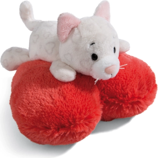 NICI plüss cica szívvel, 13 cm