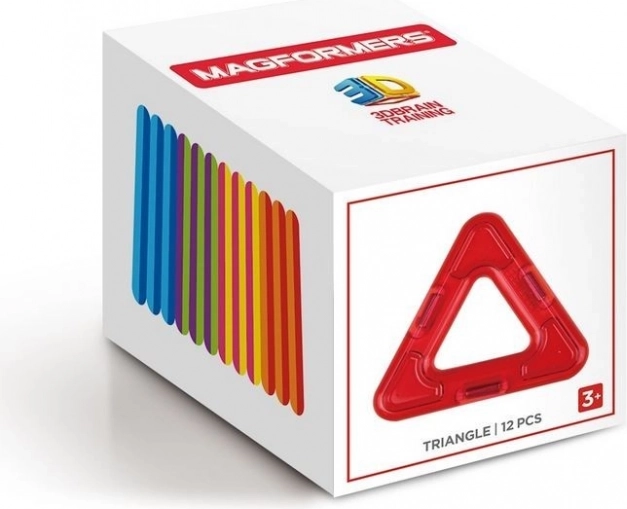 Mágneses építőkészlet MAGFORMERS – háromszögek 12 db