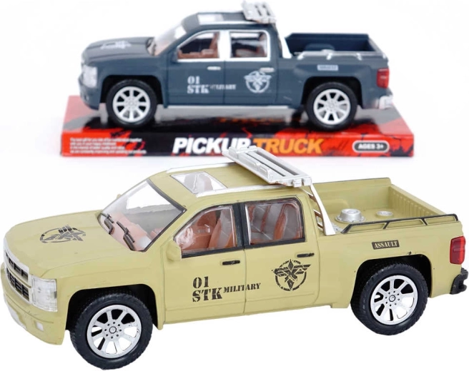 Műanyag pick-up játékautó lendkerekes meghajtással 26 cm - 1 db