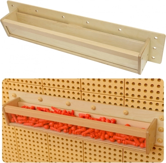 Fa tároló doboz átlátszó oldallal 80 cm tudományos-kreatív táblákhoz Masterkidz STEM