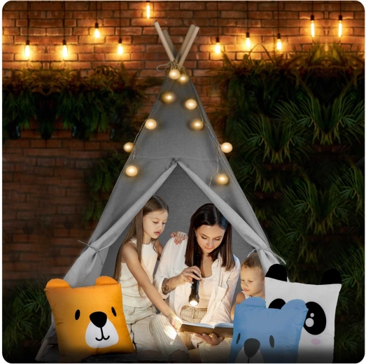 Varázslatos hangulat a fényfüzérnek köszönhetően