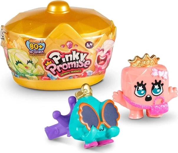 Pinky Promise Gemmy Friends figurák és gyűrűk – meglepetés koronában