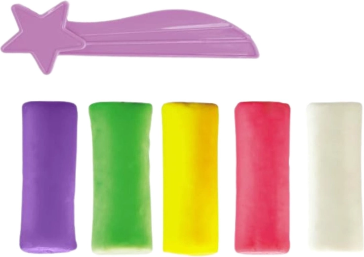 Öt élénk gyurmaszín