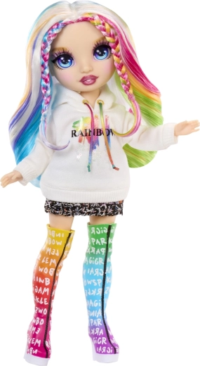 Ízületes baba szivárvány hajjal