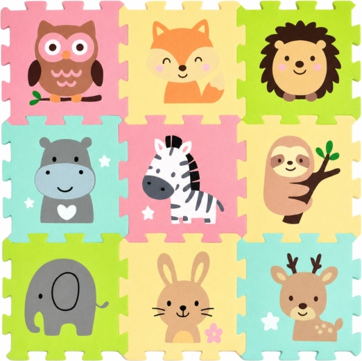 Petite&Mars Nexli Safari Friends habszivacs padlópuzzle, 9 db