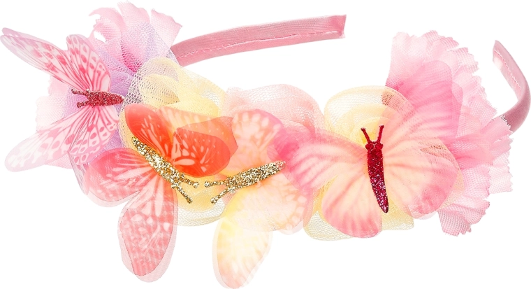 Souza Lilyanne fejpánt virágokkal és pillangókkal