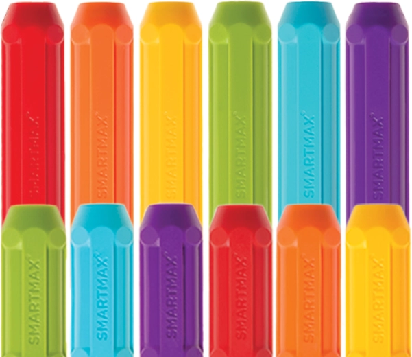 SmartMax mágneses építőjáték – rövid és hosszú rudak, 12 db