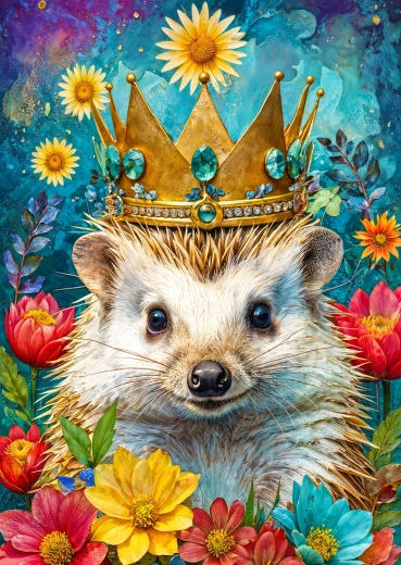 Enjoy puzzle koronás sündisznó 1000 darabos