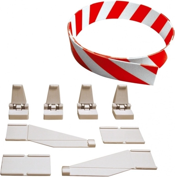 Védőkorlát és tartók Carrera Evolution, Digital 132 és Digital 124 autópályákhoz – 3 m készlet