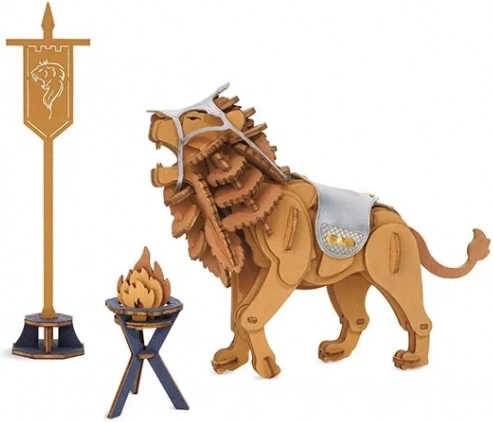 3D fa puzzle Harcos oroszlán