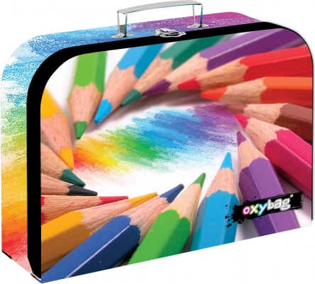 Gyerek laminált karton koffer Pasztellceruzák 34 cm