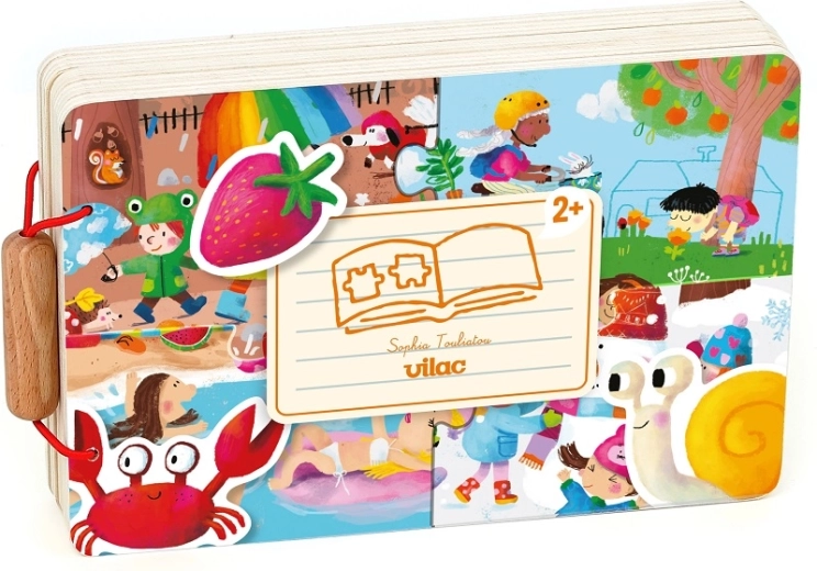 Vilac fa könyvecske puzzle-lel – a négy évszak