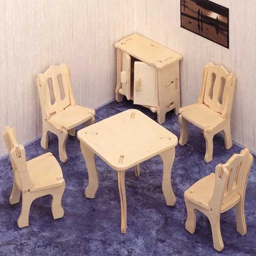 Fa 3D puzzle ebédlő