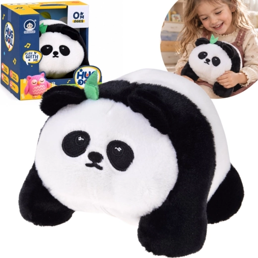 Interaktív plüss panda Hop Hop felvétellel, rezgéssel és 30 dallammal