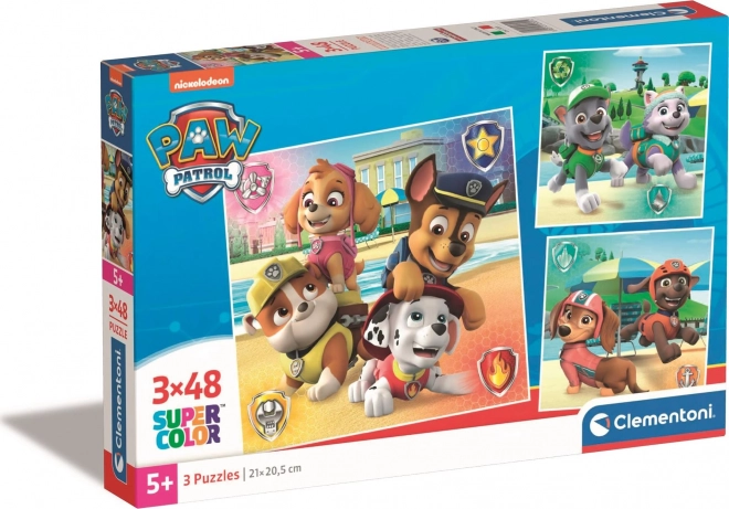 CLEMENTONI Puzzle Mancs őrjárat 3x48 darab