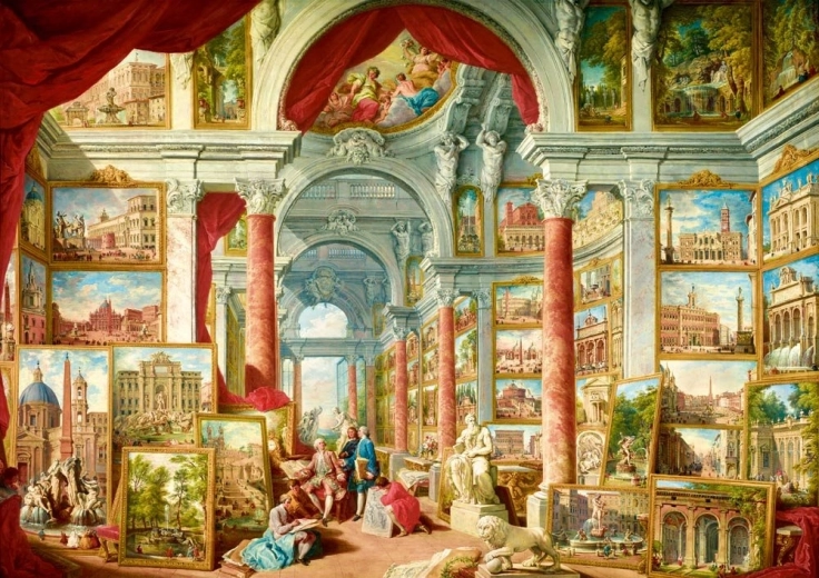Puzzle galéria modern Róma kilátásaival, 1000 darabos, Bluebird