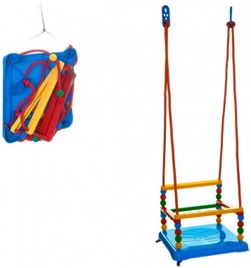 Műanyag hintaló karfás védelemmel, 35 × 34 cm, teherbírás 40 kg – Kék