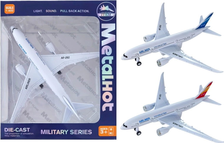 Fém utasszállító repülőgép modell Airliner 1:400, fénnyel és hanggal