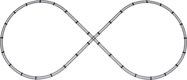 Könnyen összeállítható nyolcas alakú pálya